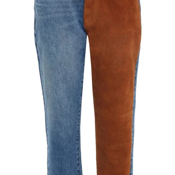 FRAME
Le Original suede-paneled high-rise straight-leg jeans - Picture 4 of 4